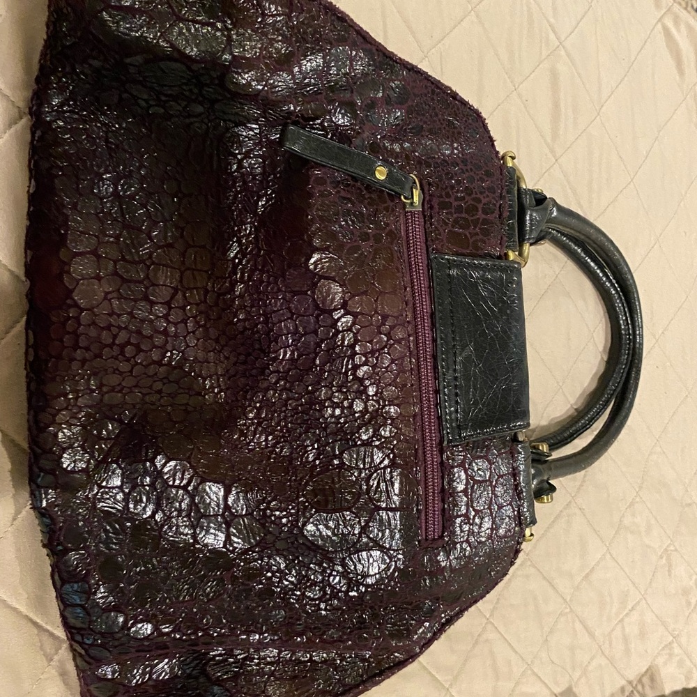 Stylish Brown and Black Shoulder Bag with Textured Design